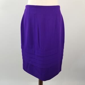 Liz Claiborne Purple Wool Lined Tiered Vintage USA Skirt Size 10